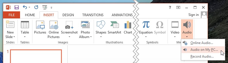 how to convert a powerpoint to video including music