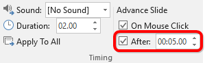 Advance Slide Duration