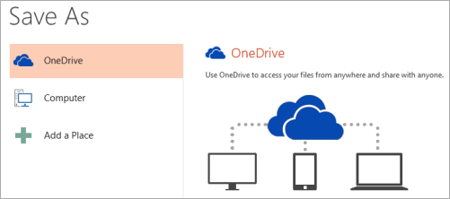 PowerPoint 2013: Save As > OneDrive