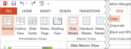 PowerPoint: Edit Slide Master