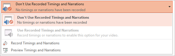 PowerPoint: Export Video > Timings and Narrations