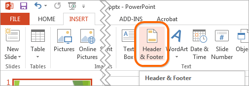 insert footnotes in powerpoint