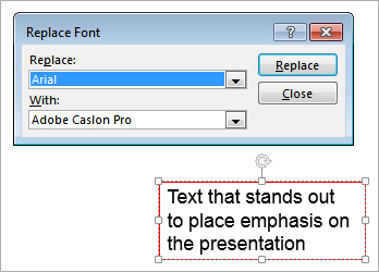 change font for entire presentation