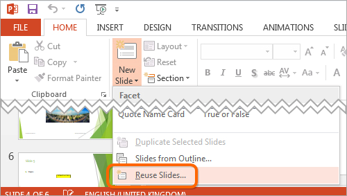 powerpoint import slide master from another presentation