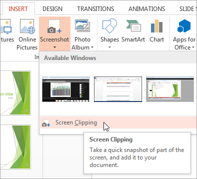 PowerPoint: Screen Clipping