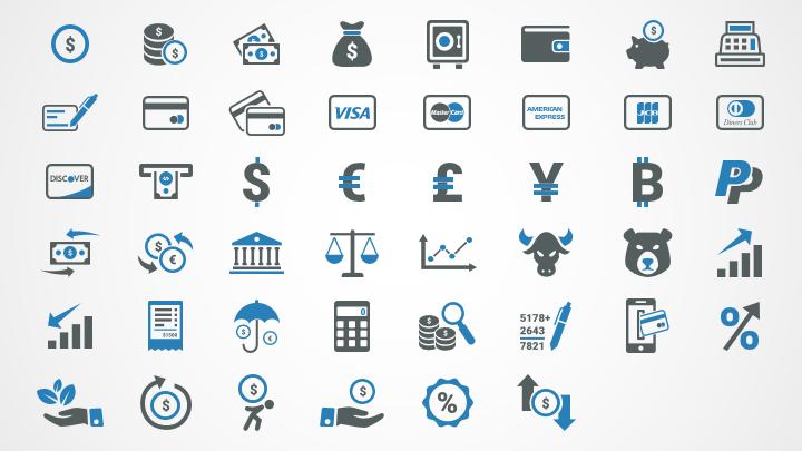 finance icons